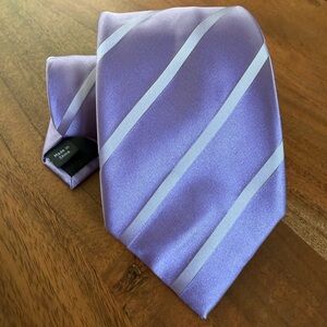 100%Silk Sean John Lavender Striped Tie